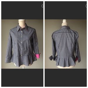 Ralph Lauren Peplum Button Down Top